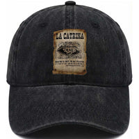 Day Of The Dead Washed Cotton Baseball Cap La Calavera Garbancera