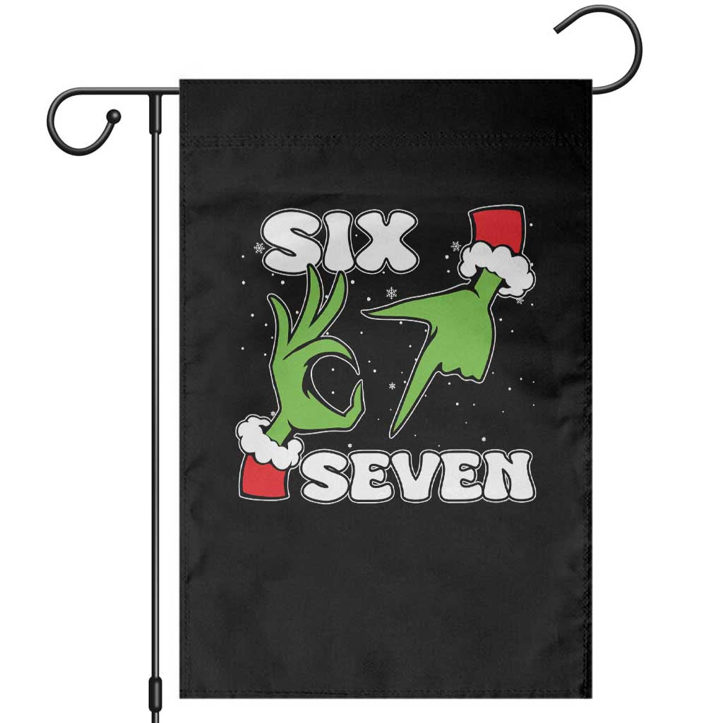 67 Six Seven Christmas Meme Garden Flag Funny Elf Hands - Wonder Print Shop