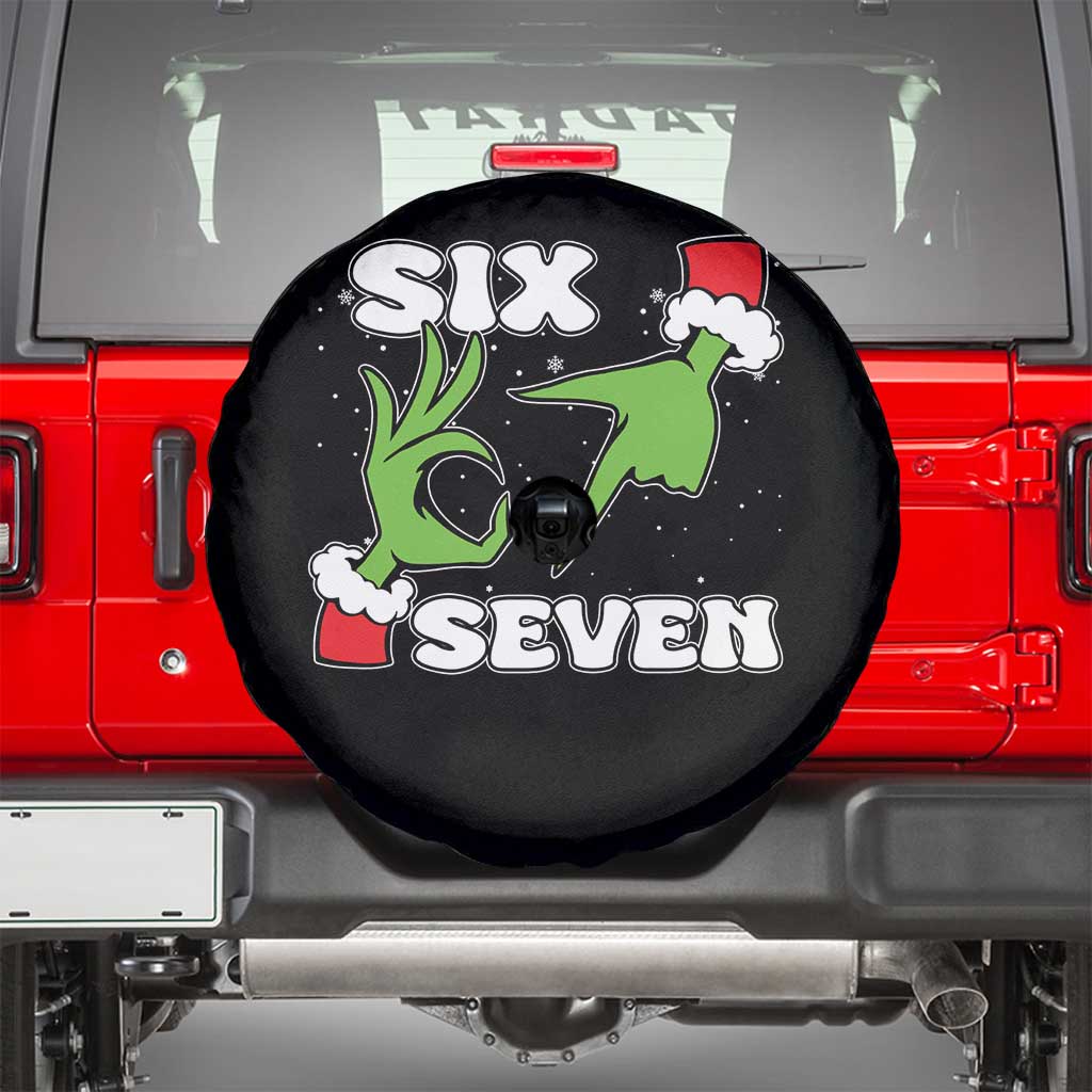 67 Six Seven Christmas Meme Spare Tire Cover Funny Elf Hands - Wonder Print Shop