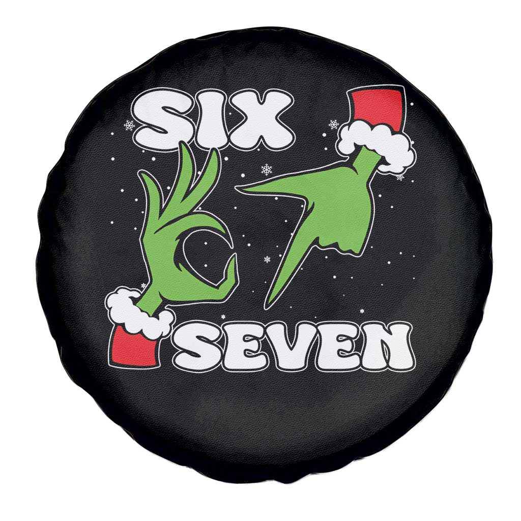 67 Six Seven Christmas Meme Spare Tire Cover Funny Elf Hands - Wonder Print Shop