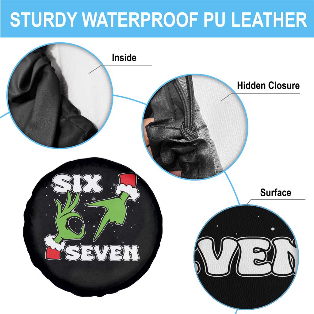 67 Six Seven Christmas Meme Spare Tire Cover Funny Elf Hands - Wonder Print Shop