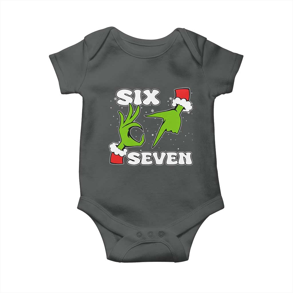 67 Six Seven Christmas Meme Baby Onesie Funny Elf Hands - Wonder Print Shop
