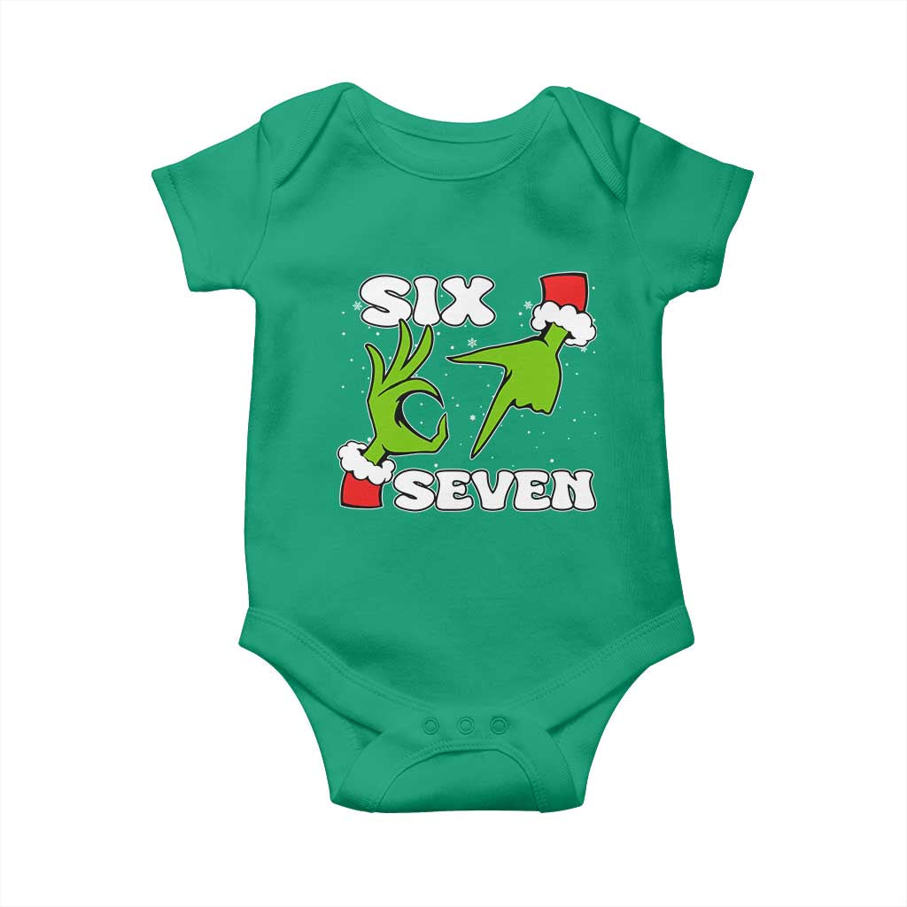 67 Six Seven Christmas Meme Baby Onesie Funny Elf Hands - Wonder Print Shop