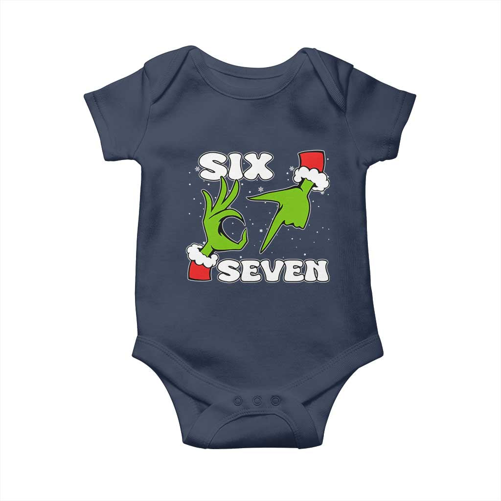 67 Six Seven Christmas Meme Baby Onesie Funny Elf Hands - Wonder Print Shop