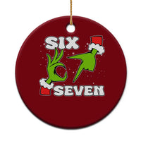 67 Six Seven Xmas Meme Ceramic Ornament Funny Elf Hands - Wonder Print Shop