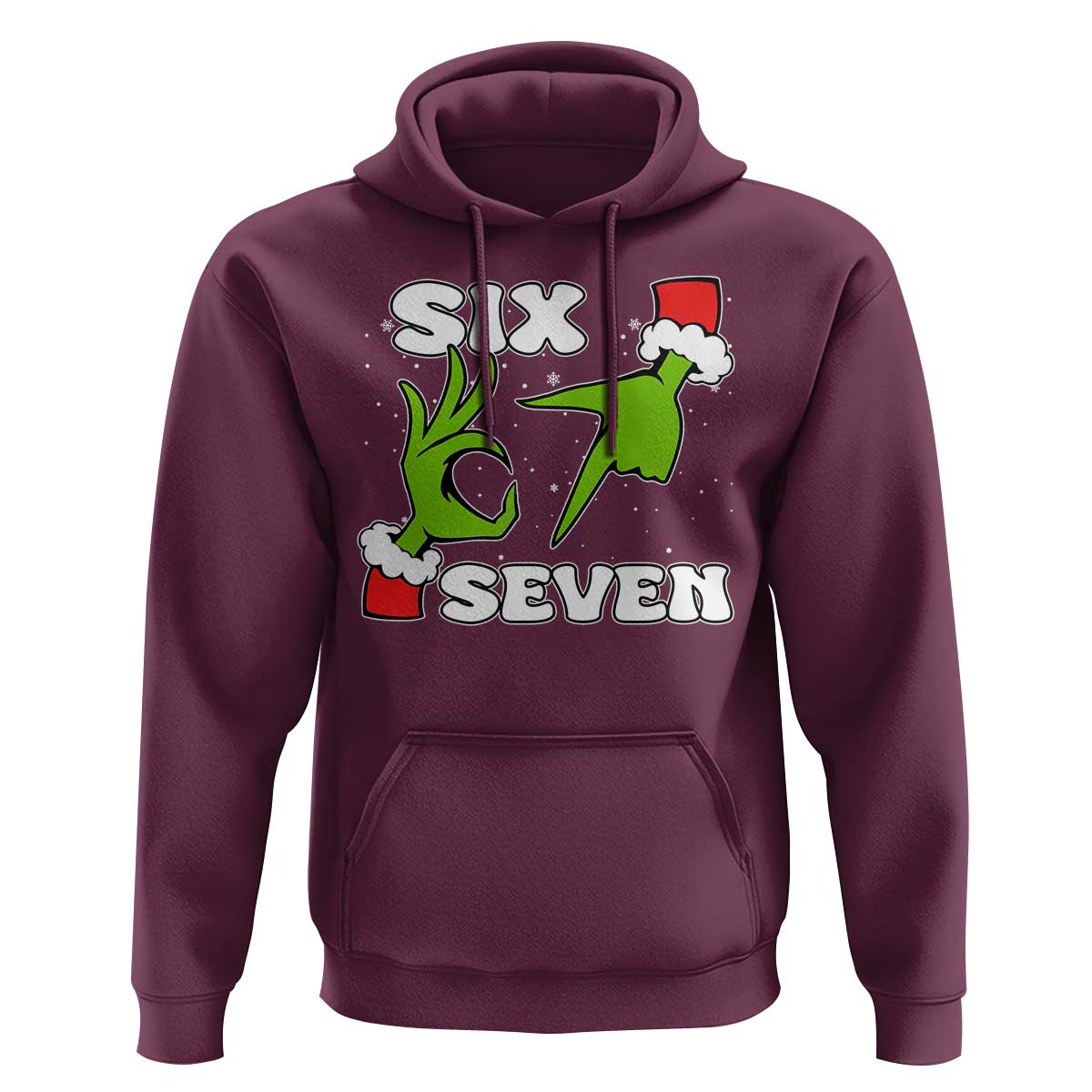 67 Six Seven Christmas Meme Hoodie Funny Elf Hands - Wonder Print Shop