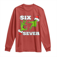 67 Six Seven Christmas Meme Long Sleeve Shirt Funny Elf Hands - Wonder Print Shop