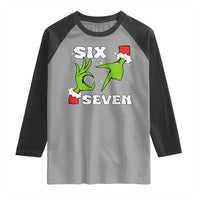 67 Six Seven Christmas Meme Raglan Shirt Funny Elf Hands - Wonder Print Shop