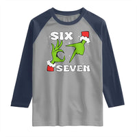 67 Six Seven Christmas Meme Raglan Shirt Funny Elf Hands - Wonder Print Shop