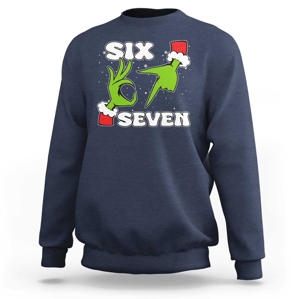 67 Six Seven Christmas Meme Sweatshirt Funny Elf Hands - Wonder Print Shop