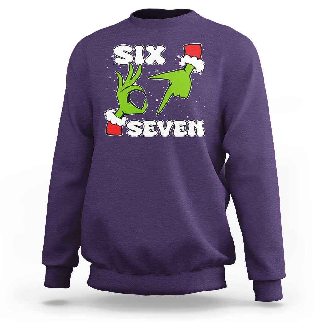67 Six Seven Christmas Meme Sweatshirt Funny Elf Hands - Wonder Print Shop