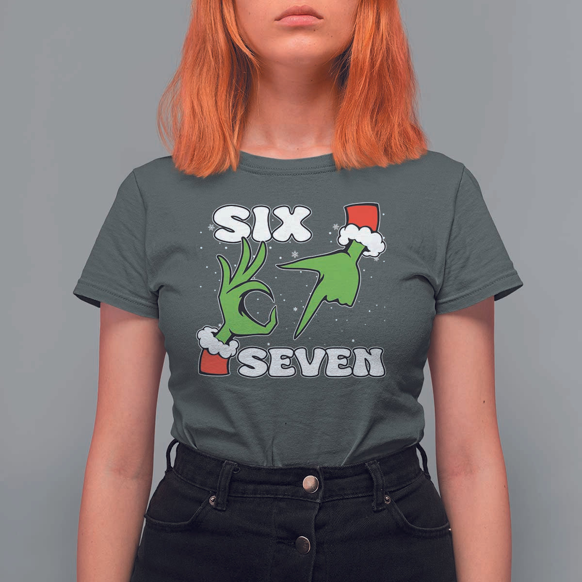 67 Six Seven Christmas Meme T Shirt For Women Funny Elf Hands - Wonder Print Shop