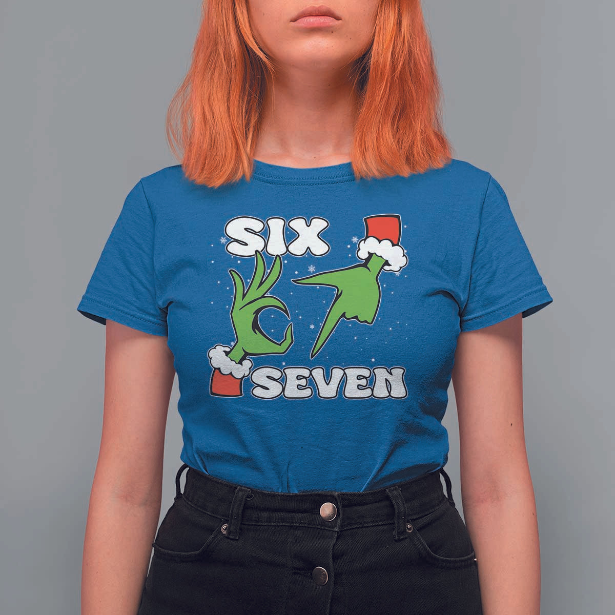 67 Six Seven Christmas Meme T Shirt For Women Funny Elf Hands - Wonder Print Shop