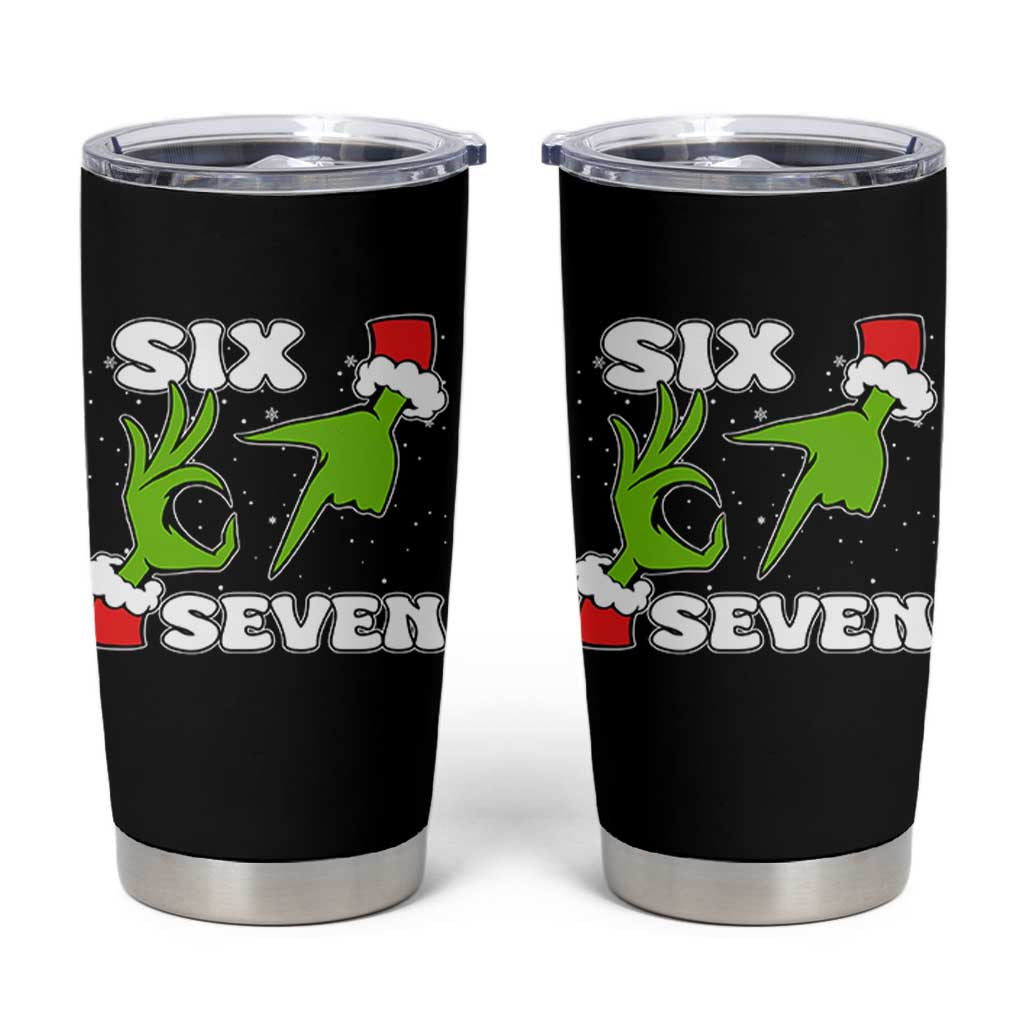 67 Six Seven Christmas Meme Tumbler Cup Funny Elf Hands - Wonder Print Shop
