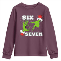 67 Six Seven Christmas Meme Youth Sweatshirt Funny Elf Hands - Wonder Print Shop