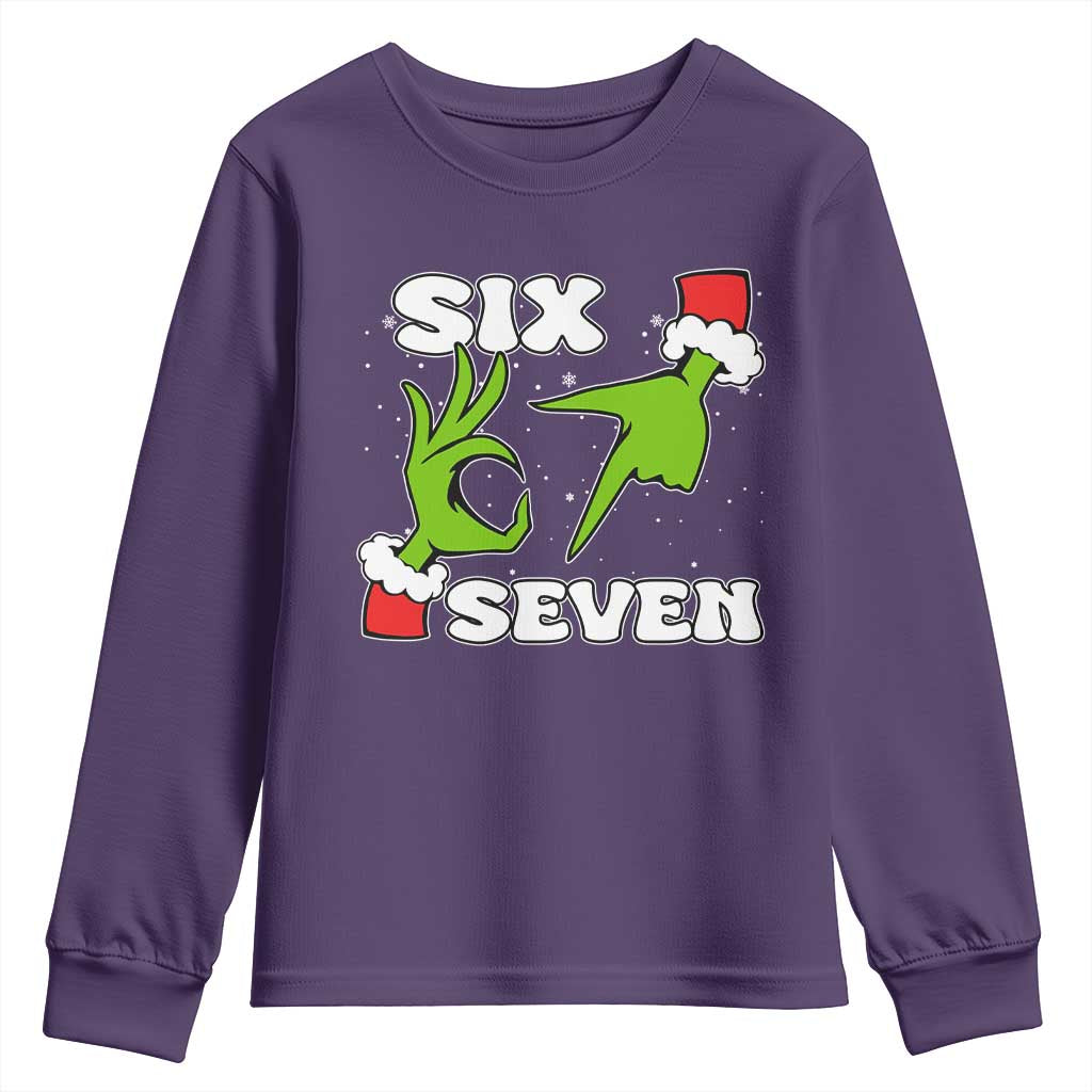 67 Six Seven Christmas Meme Youth Sweatshirt Funny Elf Hands - Wonder Print Shop