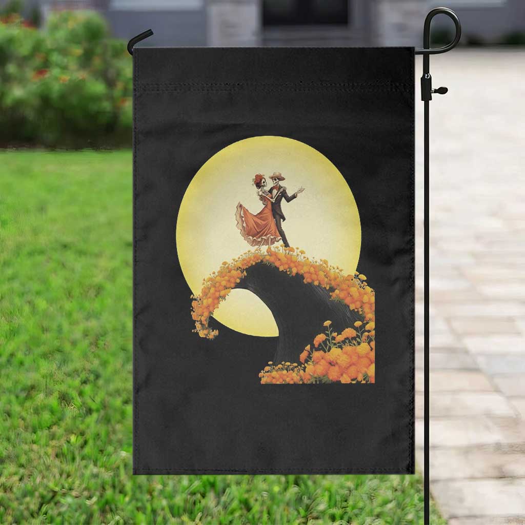 Dia De Los Muertos Garden Flag Skeletons Dancing Mexican - Wonder Print Shop