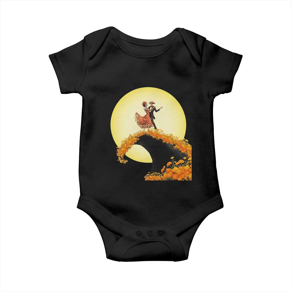 Dia De Los Muertos Baby Onesie Skeletons Dancing Mexican - Wonder Print Shop