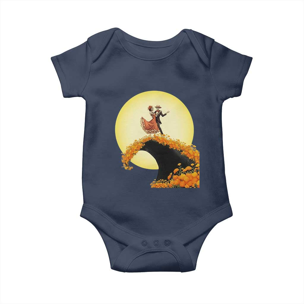 Dia De Los Muertos Baby Onesie Skeletons Dancing Mexican - Wonder Print Shop