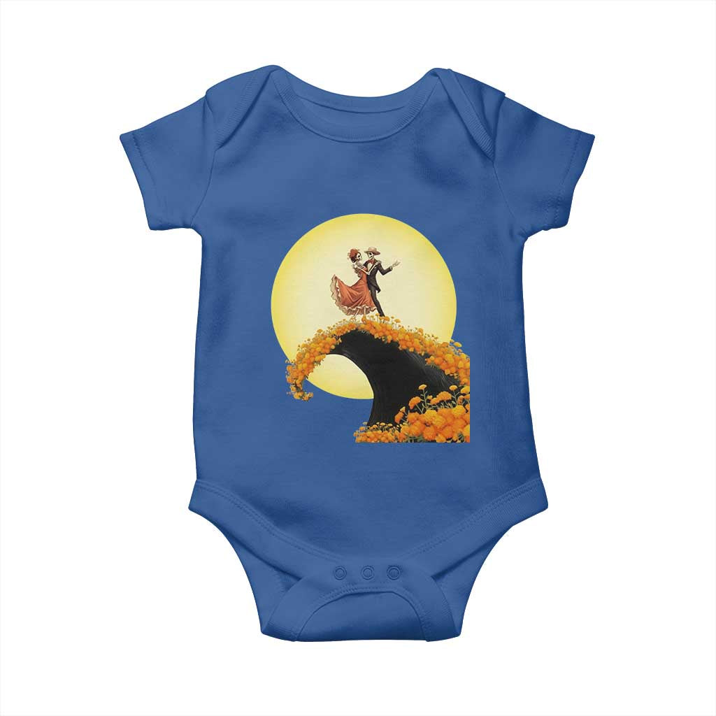 Dia De Los Muertos Baby Onesie Skeletons Dancing Mexican - Wonder Print Shop