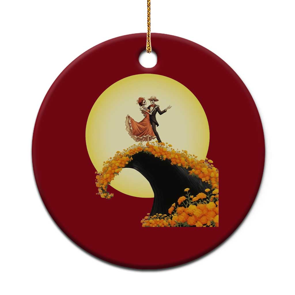 Dia De Los Muertos Ceramic Ornament Skeletons Dancing Mexican - Wonder Print Shop