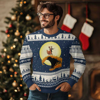 Dia De Los Muertos Ugly Christmas Sweater Skeletons Dancing Mexican - Wonder Print Shop