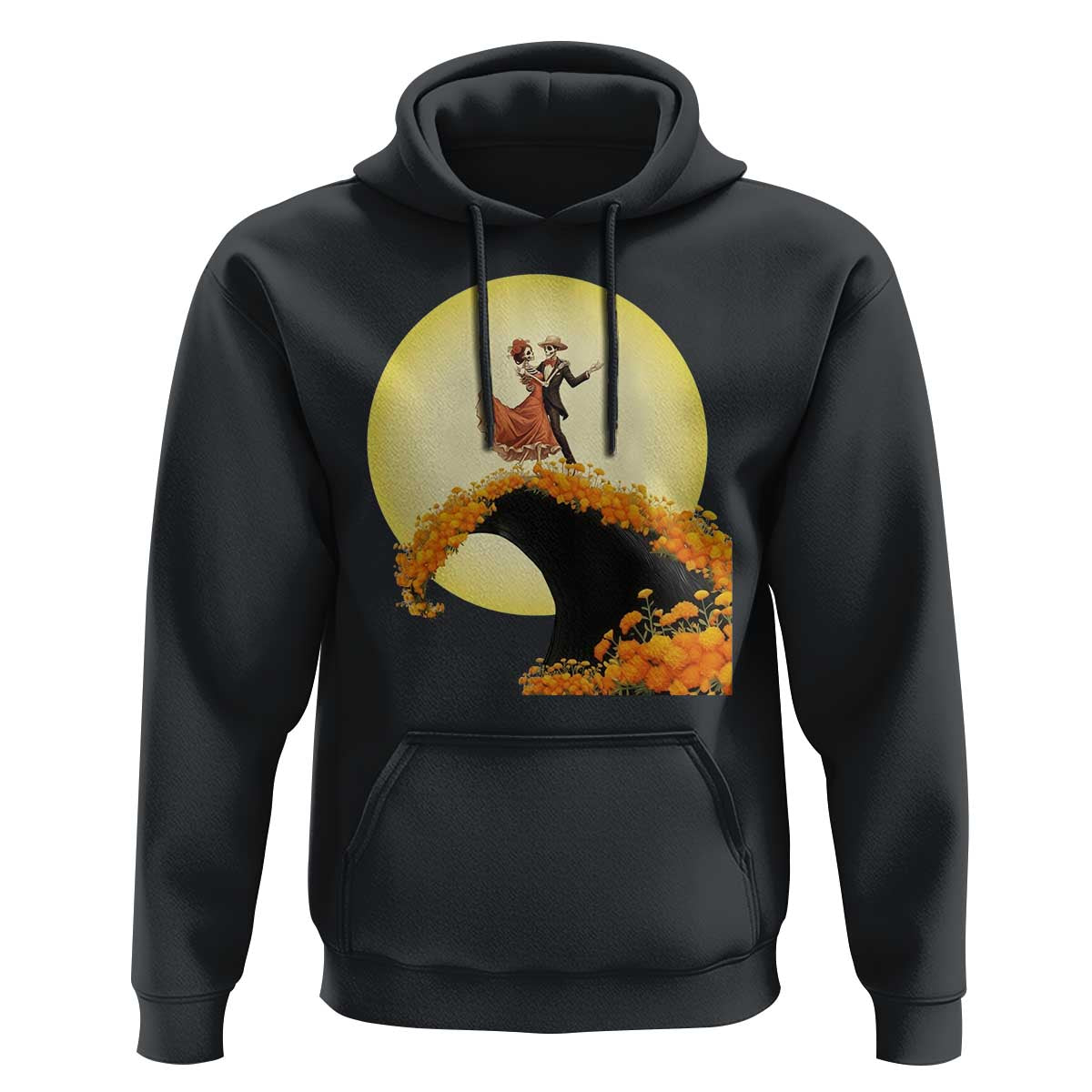 Dia De Los Muertos Hoodie Skeletons Dancing Mexican - Wonder Print Shop