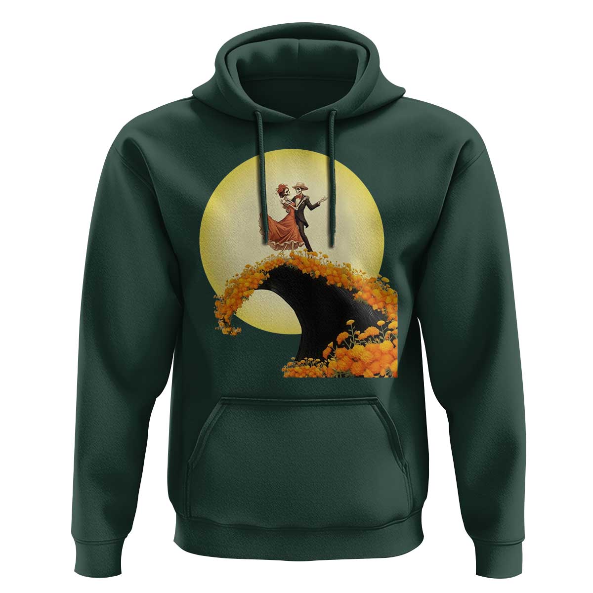 Dia De Los Muertos Hoodie Skeletons Dancing Mexican - Wonder Print Shop