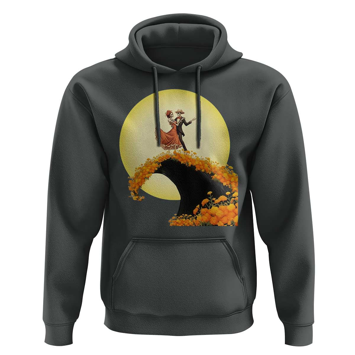 Dia De Los Muertos Hoodie Skeletons Dancing Mexican - Wonder Print Shop