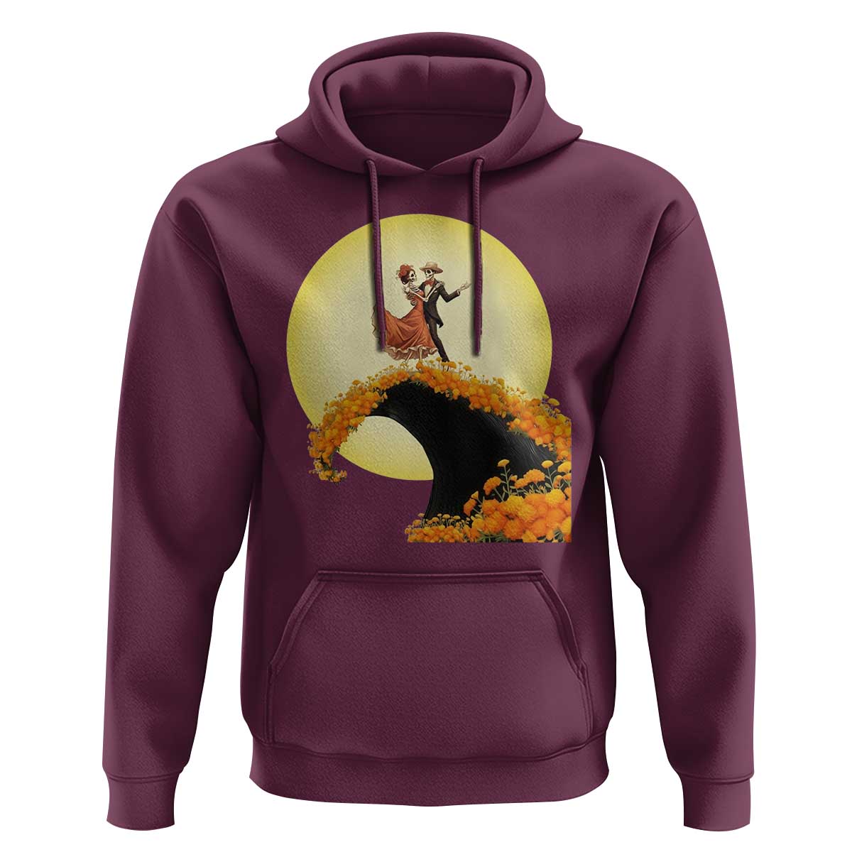 Dia De Los Muertos Hoodie Skeletons Dancing Mexican - Wonder Print Shop