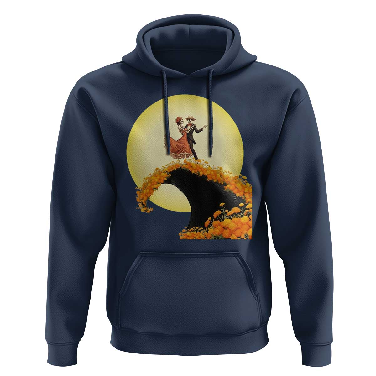 Dia De Los Muertos Hoodie Skeletons Dancing Mexican - Wonder Print Shop