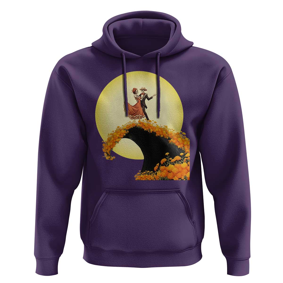 Dia De Los Muertos Hoodie Skeletons Dancing Mexican - Wonder Print Shop