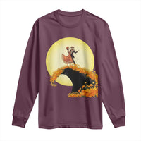 Dia De Los Muertos Long Sleeve Shirt Skeletons Dancing Mexican - Wonder Print Shop