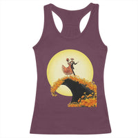 Dia De Los Muertos Racerback Tank Top Skeletons Dancing Mexican - Wonder Print Shop