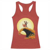 Dia De Los Muertos Racerback Tank Top Skeletons Dancing Mexican - Wonder Print Shop