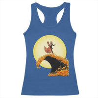 Dia De Los Muertos Racerback Tank Top Skeletons Dancing Mexican - Wonder Print Shop