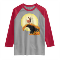 Dia De Los Muertos Raglan Shirt Skeletons Dancing Mexican - Wonder Print Shop