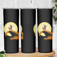 Dia De Los Muertos Skinny Tumbler Skeletons Dancing Mexican - Wonder Print Shop