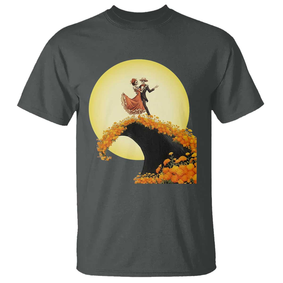 Dia De Los Muertos T Shirt Skeletons Dancing Mexican - Wonder Print Shop