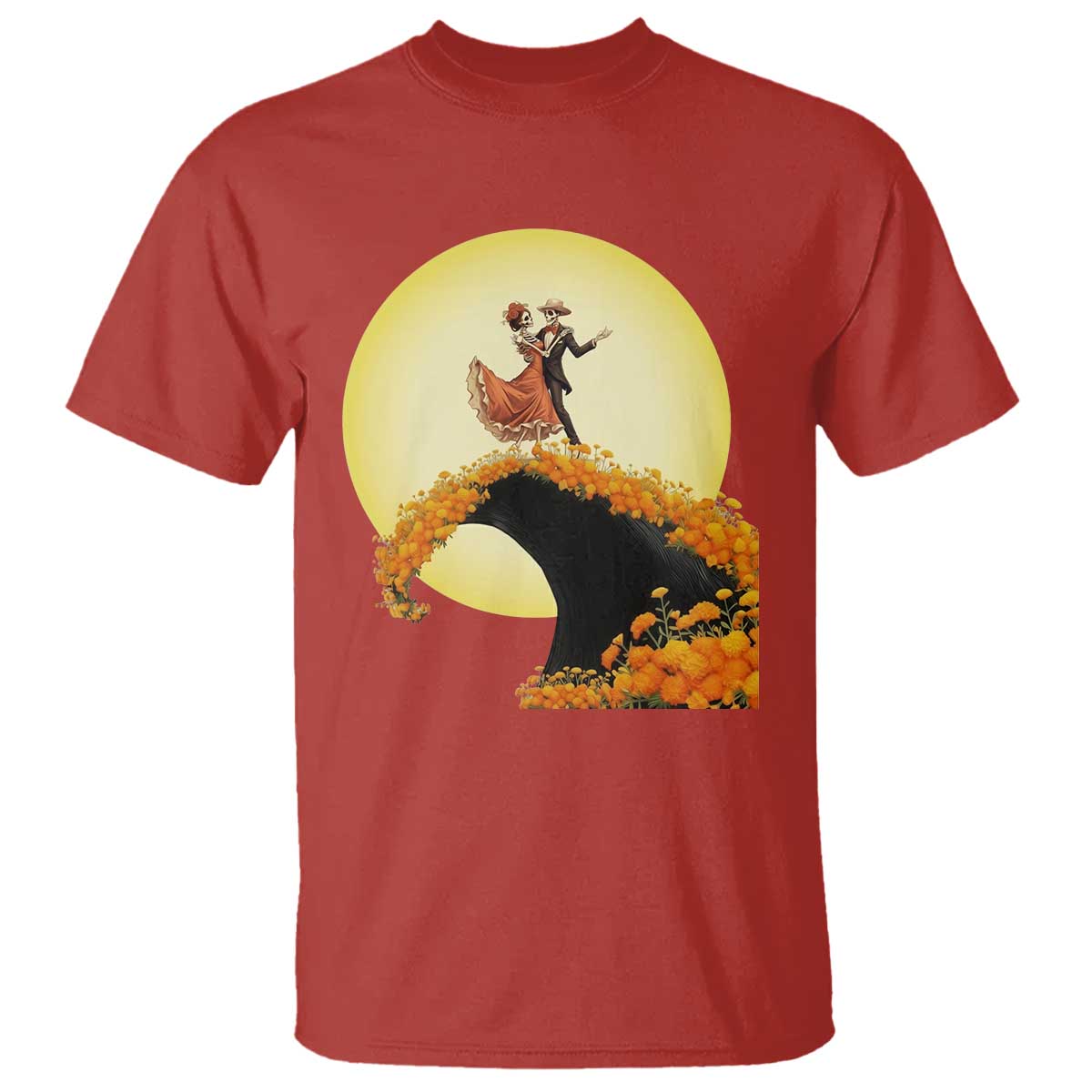 Dia De Los Muertos T Shirt Skeletons Dancing Mexican - Wonder Print Shop