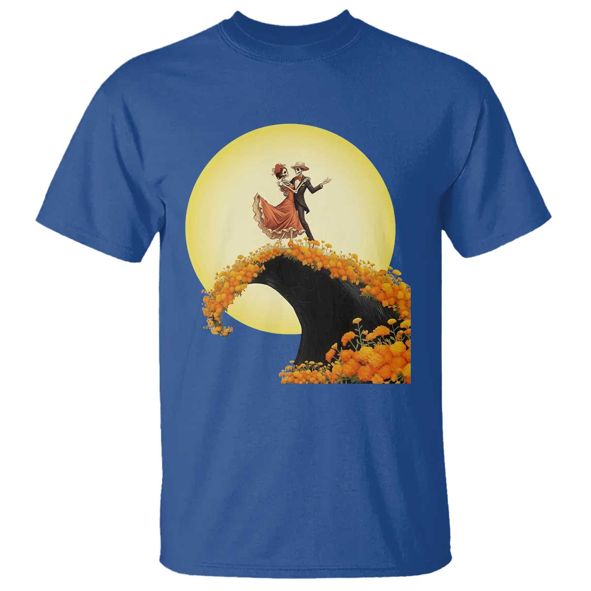 Dia De Los Muertos T Shirt Skeletons Dancing Mexican - Wonder Print Shop