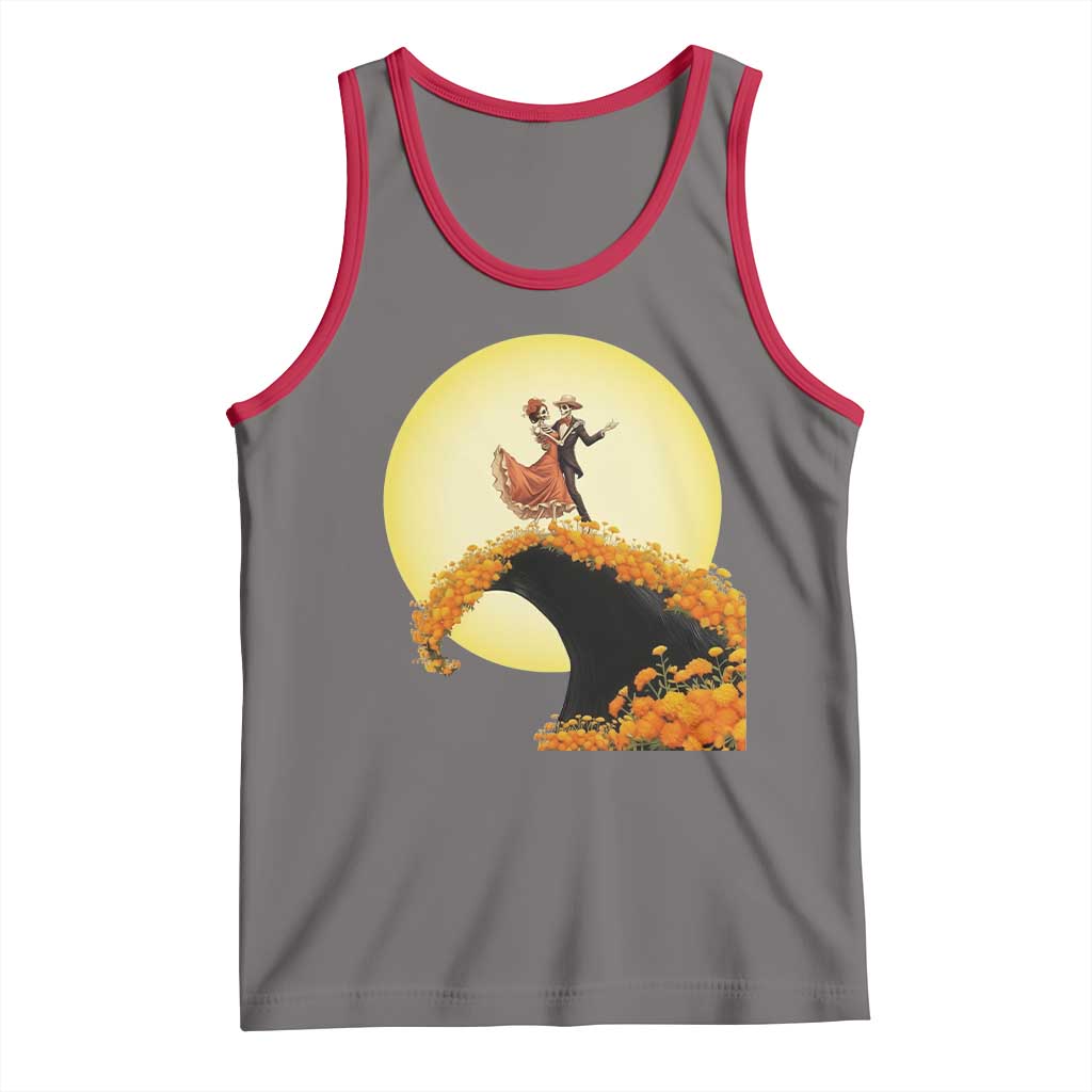 Dia De Los Muertos Tank Top Skeletons Dancing Mexican - Wonder Print Shop