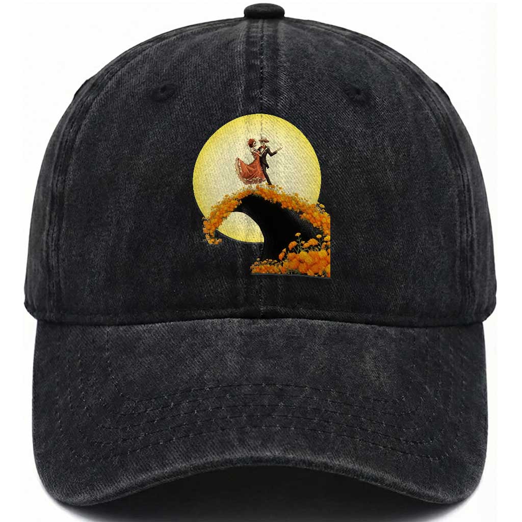 Dia De Los Muertos Washed Cotton Baseball Cap Skeletons Dancing Mexican