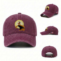 Dia De Los Muertos Washed Cotton Baseball Cap Skeletons Dancing Mexican