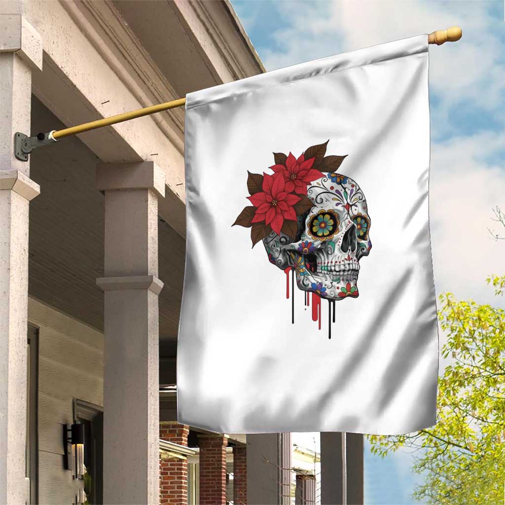 Sugar Skull Calavera Holiday Spirit Mistletoe Garden Flag - Wonder Print Shop