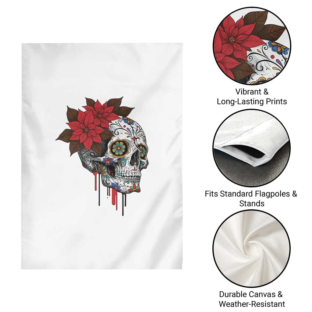 Sugar Skull Calavera Holiday Spirit Mistletoe Garden Flag - Wonder Print Shop