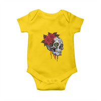 Sugar Skull Calavera Holiday Spirit Mistletoe Baby Onesie - Wonder Print Shop