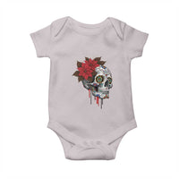 Sugar Skull Calavera Holiday Spirit Mistletoe Baby Onesie - Wonder Print Shop