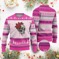 Sugar Skull Calavera Holiday Spirit Mistletoe Ugly Christmas Sweater - Wonder Print Shop