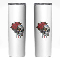 Sugar Skull Calavera Holiday Spirit Mistletoe Skinny Tumbler - Wonder Print Shop